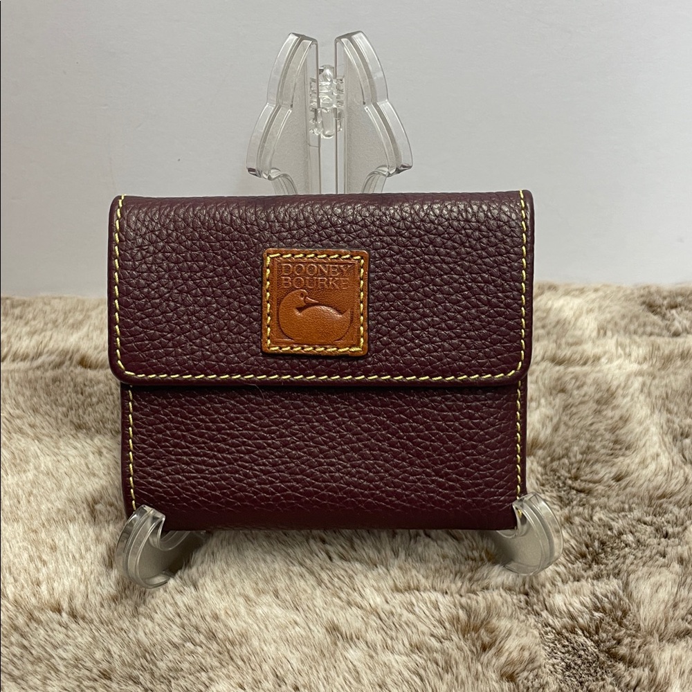 Dooney & Bourke Pebbled Grain Small Leather Flap Wallet
